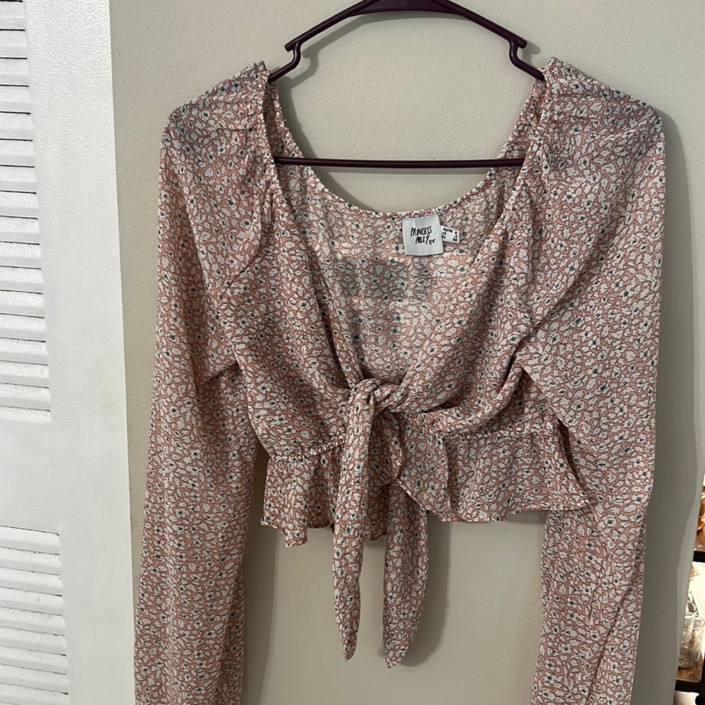 Princess Polly tie front blouse